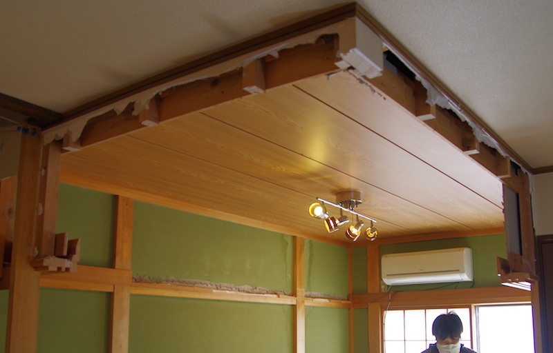 【セルフリノベーション】和室の天井を抜く 99 DIY DIYブログ