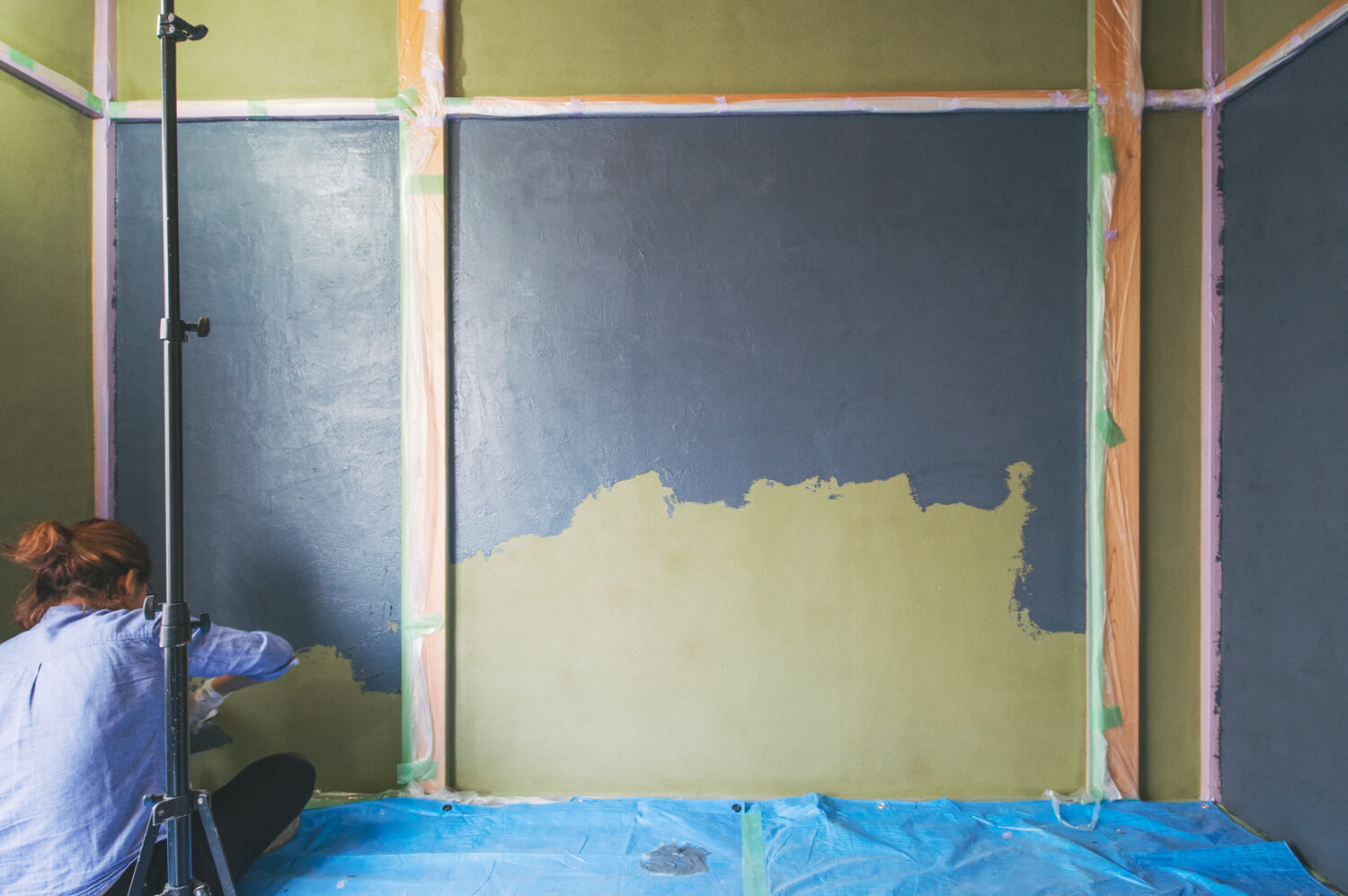 漆喰 砂壁 【漆喰DIY③】 和室の砂壁をリフォーム